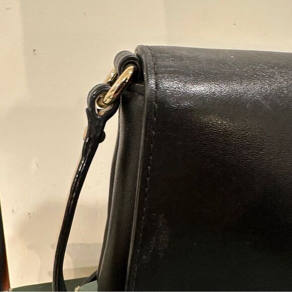 KATE SPADE Brightspot Avenue Sally Crossbody Bag Womens Black Leather Turnlock - Picture 3 of 10